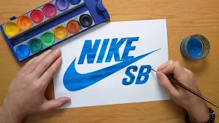 How to draw a NIKE SB logo