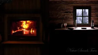 자연의 소리 cabin fire place 벽난로가 있는 아늑한 오두막