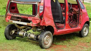 TATA NANO ELECTRIC CONVERSION (80km/h Using 2 Big powerful motor)