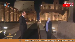 Live Egypt : The Grand opening of the Sphinx Avenue in Luxor.  The Resurrection of the Sphinxes.