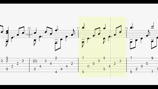 Johann Pachelbel: Canon in D with full tablature/sheet music for fingerstyle guitar