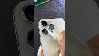 Lens Protective Film remove & Applying new Lens Protector Process on iPhone #shorts