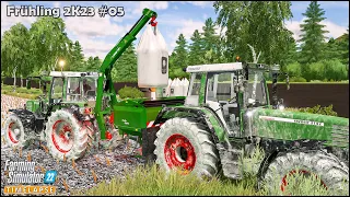 FINISHING MAKING MAIZE SILAGE. HASRVESTING WHEAT. SPREADING LIME🔹Frühling 2K23 Ep. 05🔹#FS22