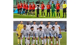 Saat  Timor Leste VS China Taipei Memasuki Lapangan dan Pemanasan Sebelum Pertandingan Tahap 2