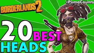 Top 20 Best & Coolest Head Customizations in Borderlands 2 (All Characters + Locations) #PumaCounts