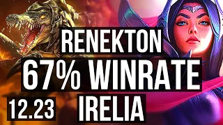 RENEKTON vs IRELIA (MID) | 7/1/7, 67% winrate | KR Diamond | 12.23