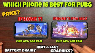 iPhone 11 VS iPhone 11 Pro Max PUBG Comparison | Price? | Battery? | Graphics? | Performance? | PUBG