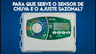 Como usar Ajuste Sazonal e habilitar Sensor de Chuva do Controlador de irrigação ESP Me Rain Bird