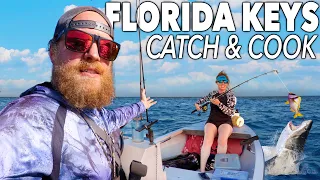 Fishing Dozens of Tropical Reef Fish in the Florida Keys | Snapper Catch & Cook | Episode 1