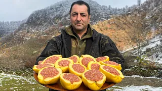 Extraordinarily Delicious Stuffed Quince cooked in a Faraway Mountain Village