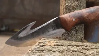 guthook knife from a old sawblade (knife making)