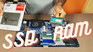 How to Disassemble and upgrade memory ram, SSD, drive laptop easy HP Pavilion 15 AU series