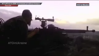 Азов валит с ДШК по позициям сепаров