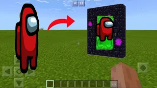 HOW TO MAKE A SECRET PORTAL TO Among Us in Minecraft PE