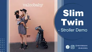 Slim Twin Narrow Double Pram Stroller | Product Demonstration | Valcobaby