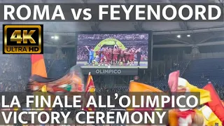 [4K] ROMA 1-0 FEYENOORD ｜Victory Ceremony｜LA FINALE ALL'OLIMPICO 25/05/2022｜UEFA E.CONFERENCE LEAGUE
