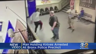 Man Holding Knives Arrested At Bronx Police Precinct