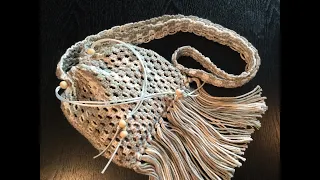 HOW TO - MACRAME SMALL BAG - ALL SQUARE KNOTS - PERFECT FOR PHONE & CHANGE PURSE