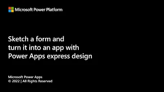 Turn a sketch into an app with express design in Power Apps