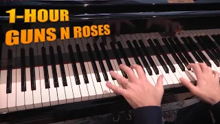 4K 1-HOUR GUNS N ROSES PIANO MEDLEY | 1 HOUR | RELAXING 🎹🔴🔝 TOP PIANO SHEETS #RELAXTIME
