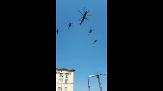 Пролёт авиации над Москвой на Генеральной репетиции Парада Победы. 7 мая 2019.