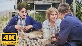 Charlie Chaplin - The Vagabond (1916) Colourised, Remastered 4K 60FPS