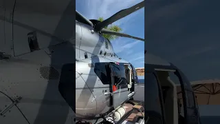 Wait for the view.. Airbus ACH145 helicopter at the Monaco Yacht Show 🚁