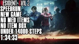 Resident Evil 2 Remake Speedrun Tutorial - [NG] No Recovery Items, No Item Box & Under 14000 Steps