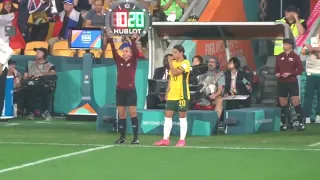 Sam Kerr grand entrance to Brisbane Stadium 2023