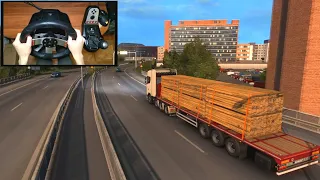 Transporting a Lumber | Euro Truck Simulator 2 (Steering Wheel + Shifter) | Logitech g27 Gameplay