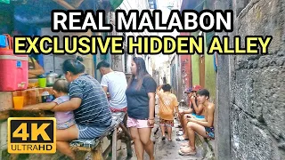 REAL MALABON | WALKING EXCLUSIVE HIDDEN LIFE NARROW ALLEY in TAÑONG MALABON Philippines [4K] 🇵🇭