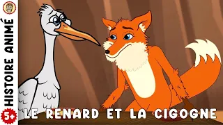 HISTOIRE POUR DORMIR pour enfant."LE RENARD ET LA CIGOGNE" S'endormir FACILEMENT.Conte pour dormir