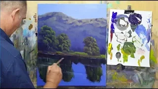 Learn To Paint TV E36 "Wappa Dam Reflections" Acrylic Painting Beginners Reflections In Water