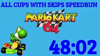 Mario Kart 64 - All Cups with Skips Speedrun in 48:02 (N64)