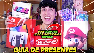 Guia de Presentes Nintendo Switch: Certos, Baratos, Jogos, Controle, MicroSD #NintendoBarato Compra