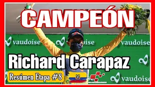 RESÚMEN Etapa 8🇨🇭 TOUR de SUIZA 2021 🇨🇭 CAMPEÓN Richard Carapaz hoy