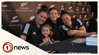 Fans of all ages turn out in Auckland to show support for Black Ferns