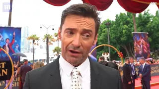 Hugh Jackman on The Greatest Showman red carpet in Sydney