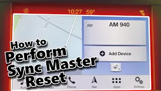 How to Perform a Master Reset on a Sync 3 System