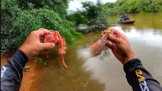 ACREDITE, FOI COM ESSA ISCA QUE PEGAMOS ELE. Pescaria, armadilha e acampamento.