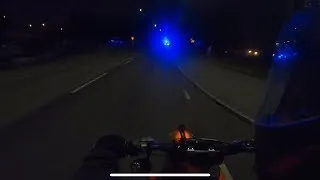 derbi 80cc police chase I got stopped(snutjag) (svensk motorvlog)
