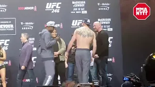 INTENSE!! Conor McGregor vs Donald Cerrone   FINAL STAREDOWN!  UFC 246