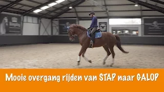 MOOIE OVERGANG RIJDEN van STAP naar GALOP | PaardenpraatTV