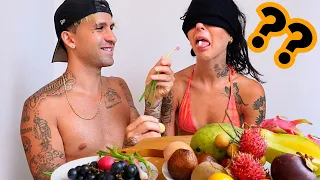 My Italian Girlfriend Tries EXOTIC ASIAN FRUITS for the first time | BLINDFOLDED