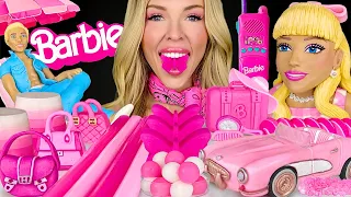 ASMR BARBIE DESSERTS MUKBANG, PINK CORVETTE, EDIBLE BUTTERFLY, LEMON JELLO SHOTS, BARBIE GIVEAWAY 먹방