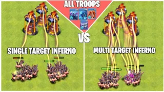 Single Target Inferno Tower Vs Multi-Target Inferno Tower On Coc||Clash Of Clans||