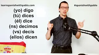 Spanish  Lesson: How to conjugate the Spanish verb DECIR, to TELL / SAY. Learn Spanish with Pablo.