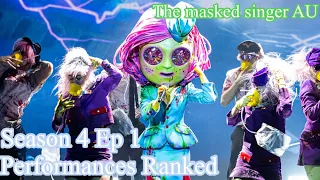 Season 4 Ep 1 performances ranked (The masked singer AU)