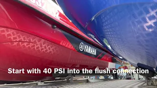 Compressed air into flush fitting, Yamaha GP1800 SVHO
