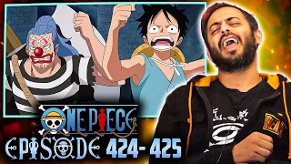 BUGGY!!!!One Piece Episodes 424 - 425 - Nahid Watches #reaction